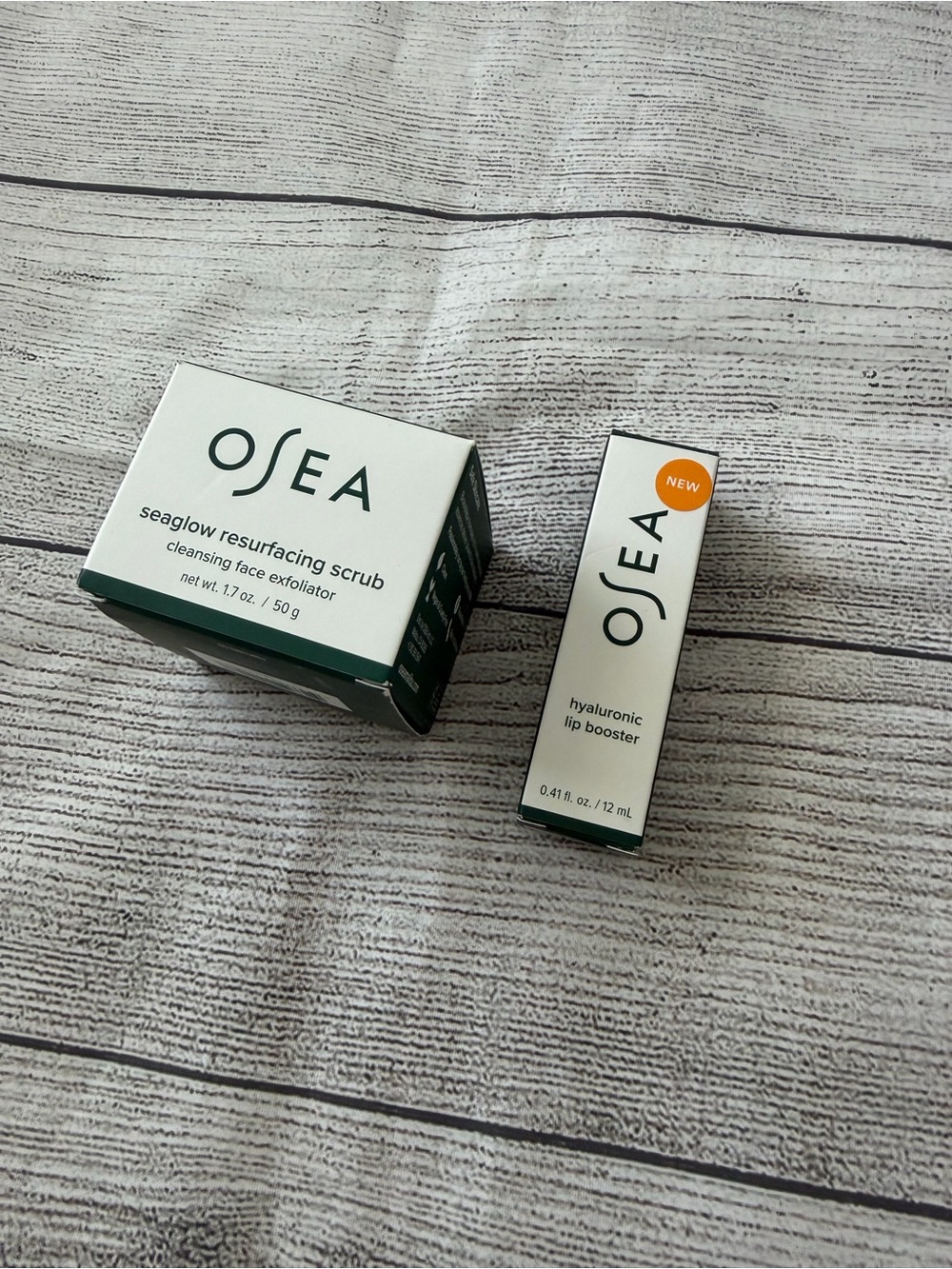 Osea Resurfacing Scrub and Hyaluronic Lip Booster